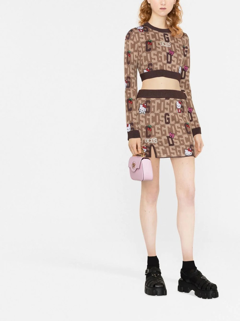 GCDS x Hello Kitty knitted crop top outlook