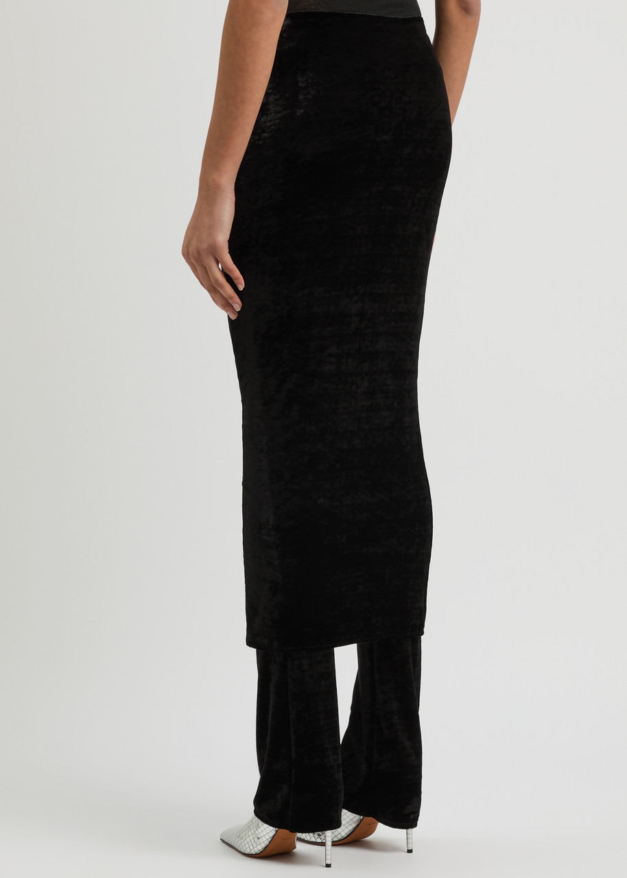Alaïa Skirt-effect Velvet Trousers - 3