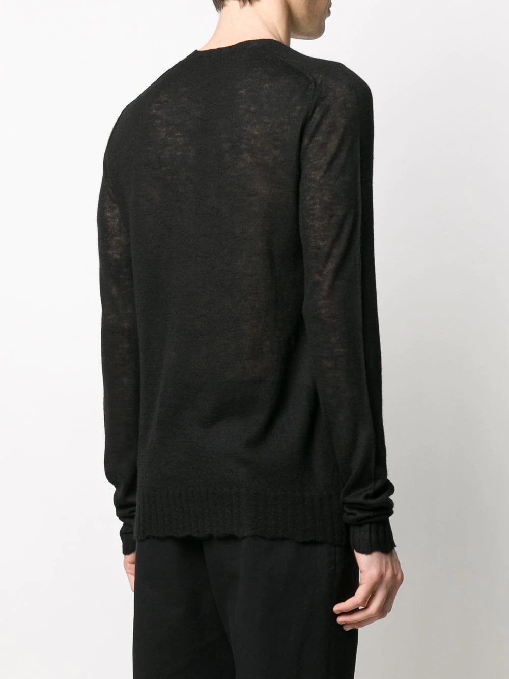 fine knit crew neck jumper - 4