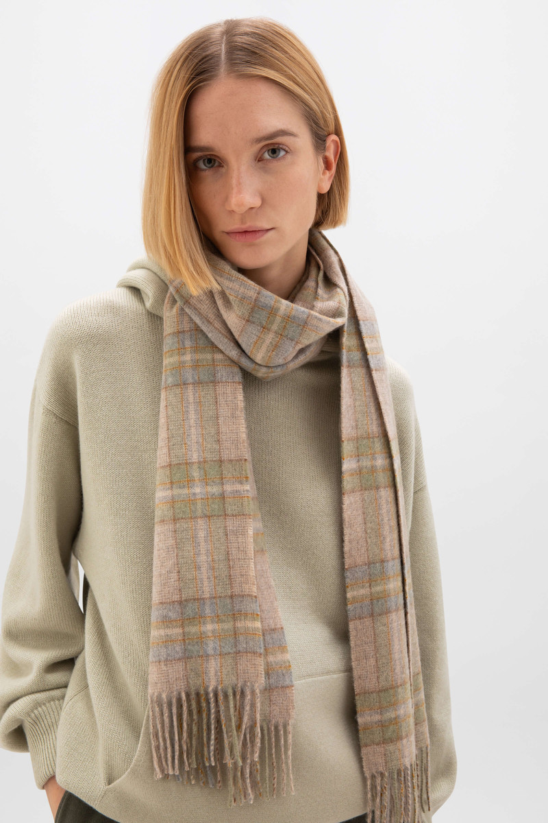 Johnstons of Elgin Wide Cashmere Tweed Scarf outlook