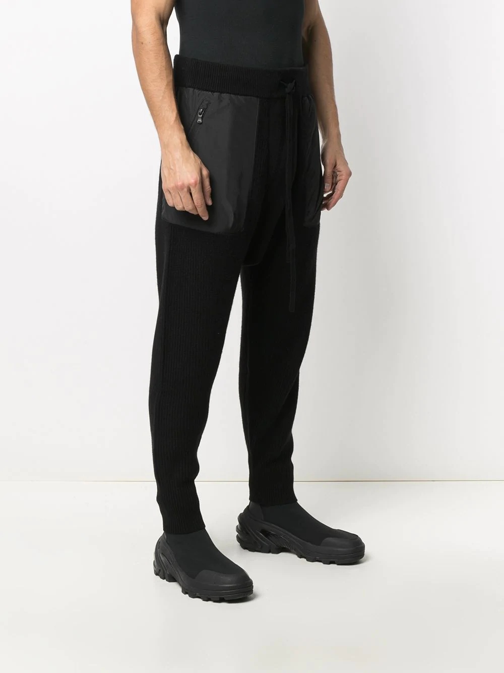 fleece-lined slim trousers - 3