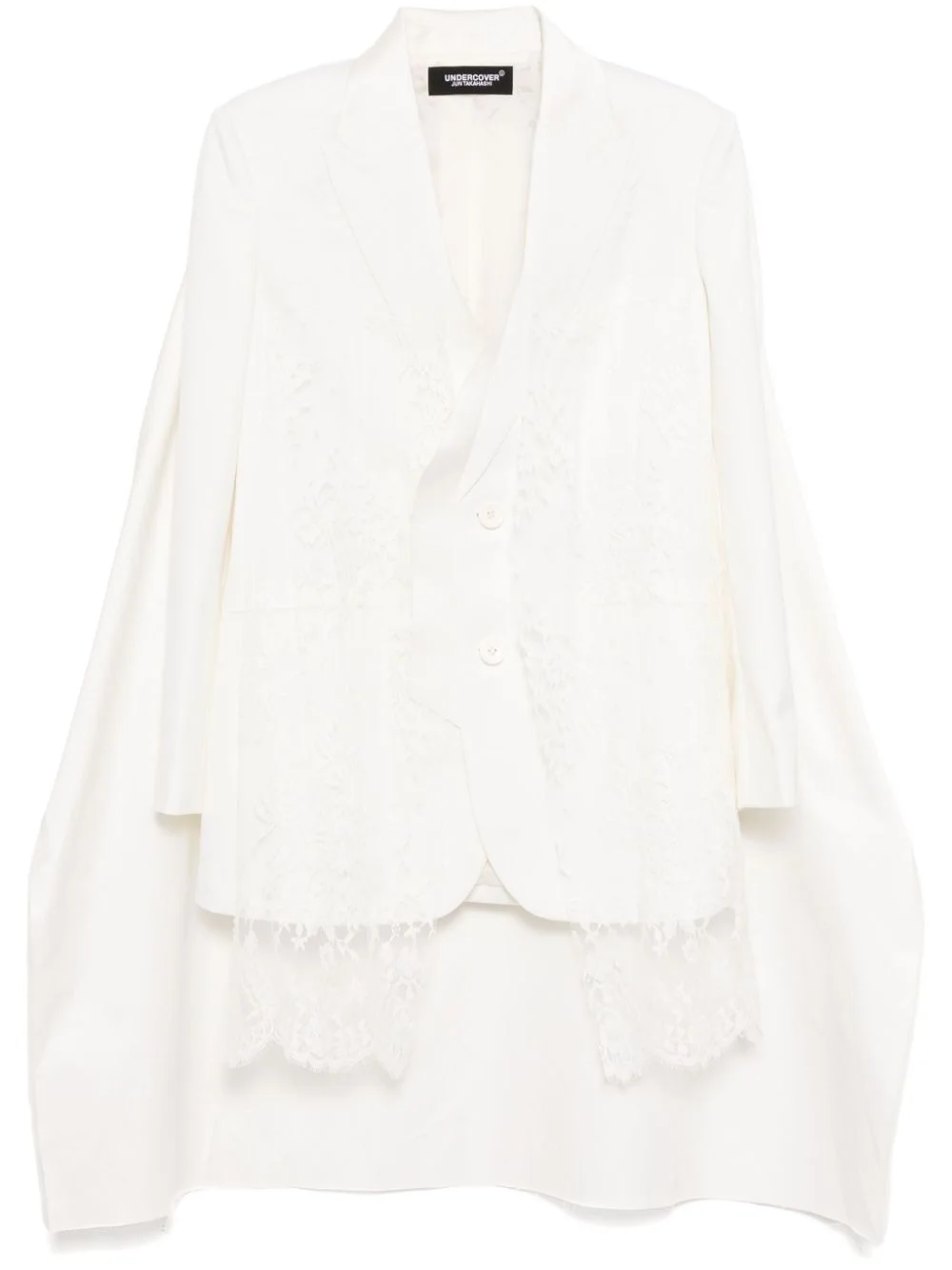 lace-trim blazer - 1