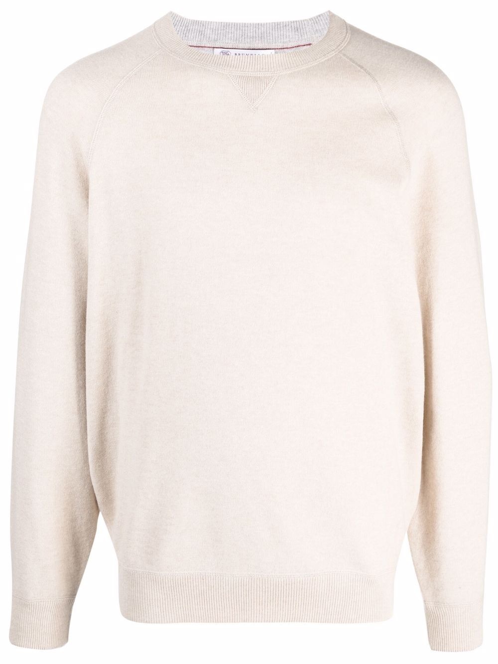 fine-knit ribbed-trim jumper - 1