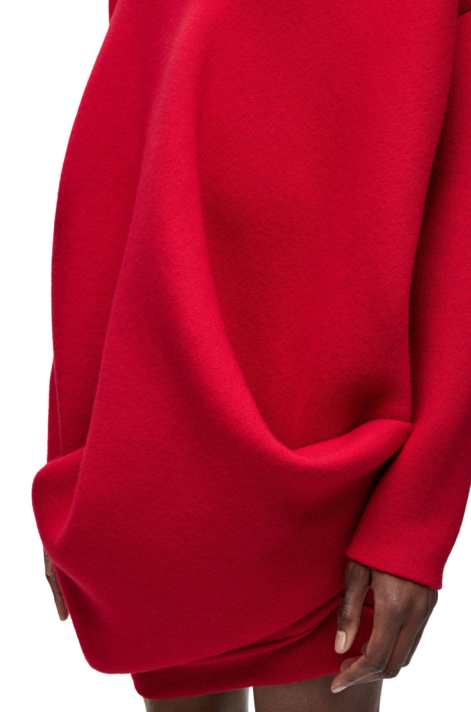Draped dress in wool blend - 4