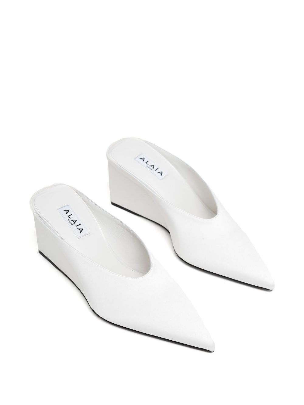 75mm satin-finish mules - 2