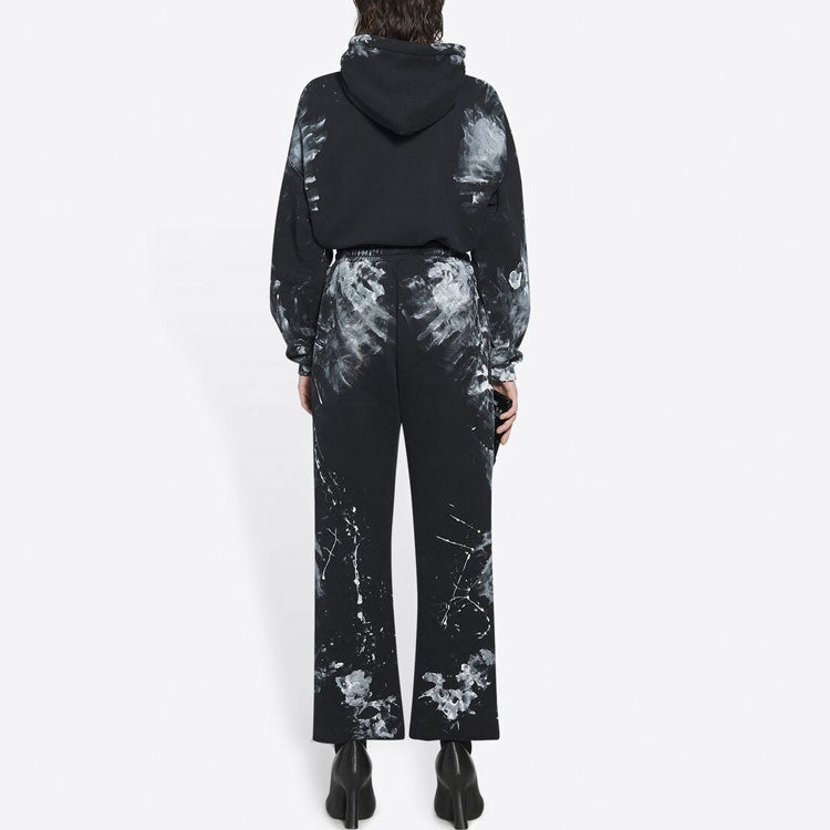 Balenciaga Painter Sweatpants 'Black White' 641589TKVG21070 - 4