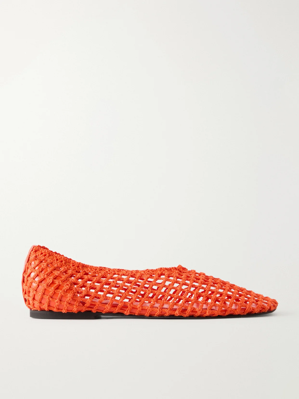 Slant Crocheted Ballet Flats - 1