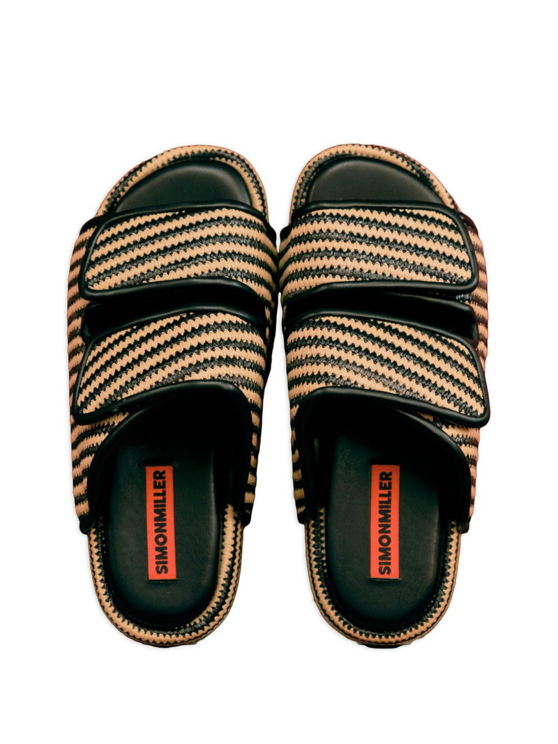 SIMONMILLER Raffia Cro striped sandals outlook