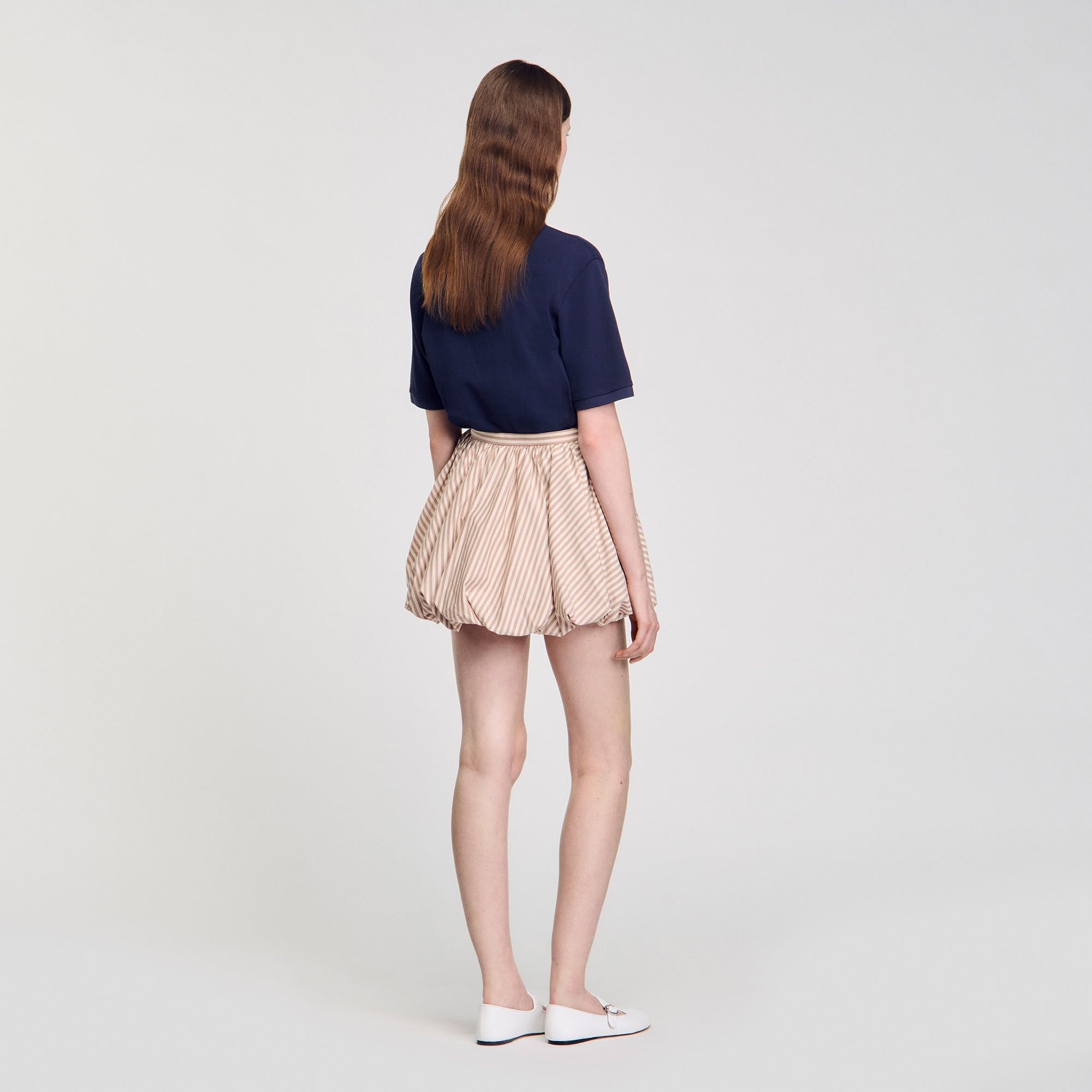 STRIPED BUBBLE SKIRT - 5