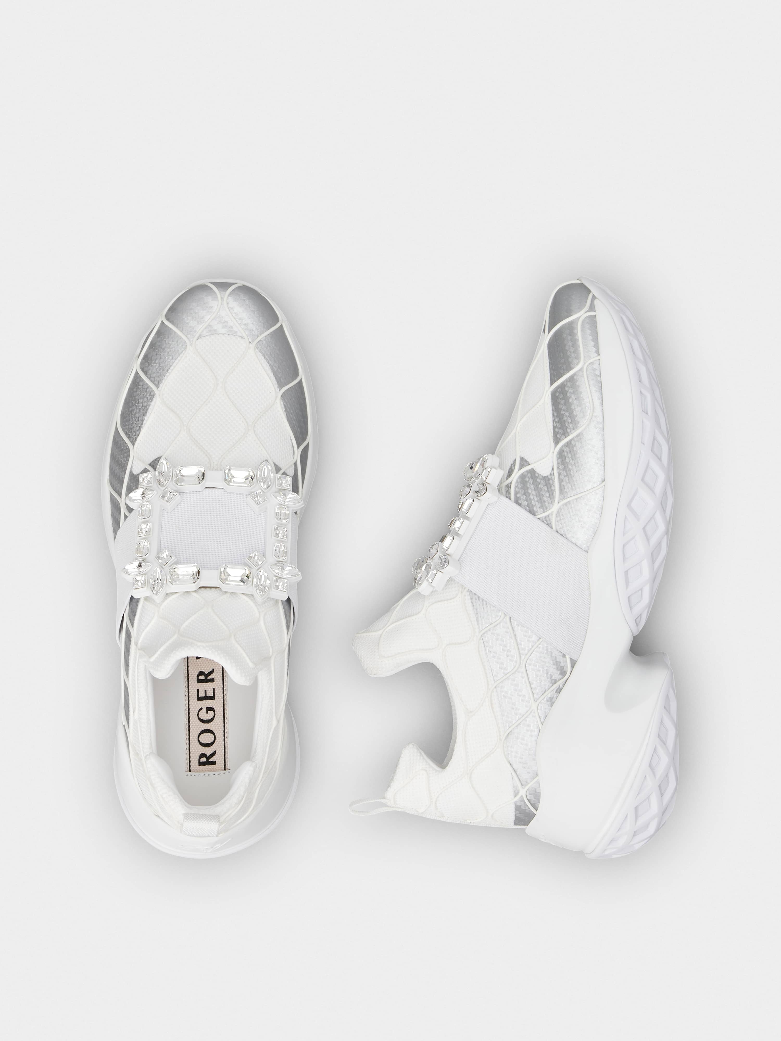 Viv' Run Technical Strass Buckle Sneakers in Technical Fabric - 4
