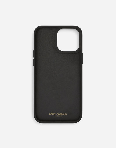 Dolce & Gabbana Calfskin iPhone 13 Pro Max cover with all-over DG print outlook