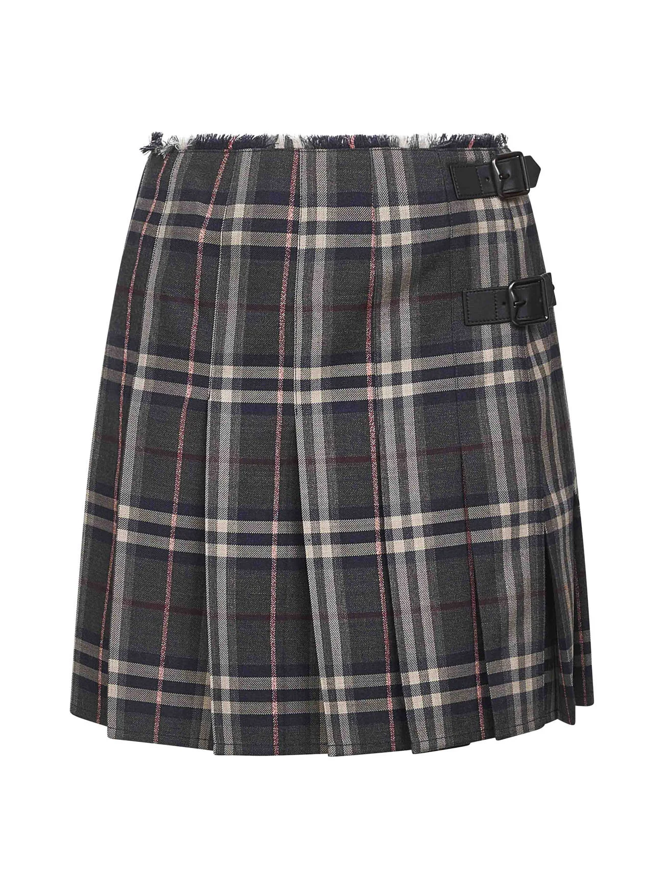 Burberry Women Multicolor Check Wool Mini Kilt - 1