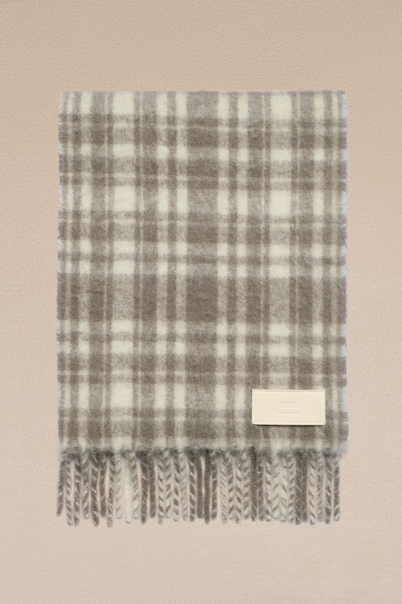 AMI Paris Oversize Checkered Ami Scarf outlook