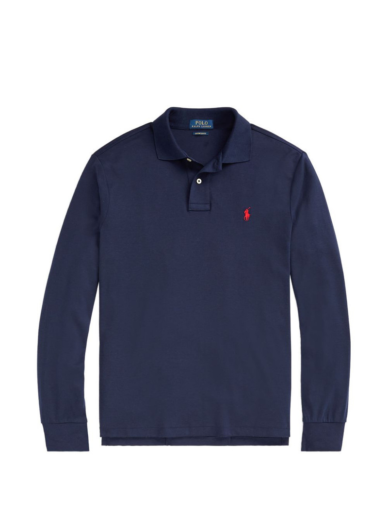 long-sleeve logo polo shirt 1
