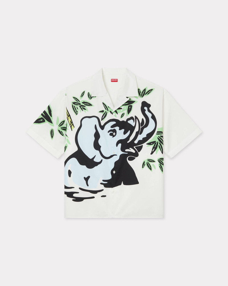 'Kenzo Jungle Elephant' hawaiian shirt in cotton 1