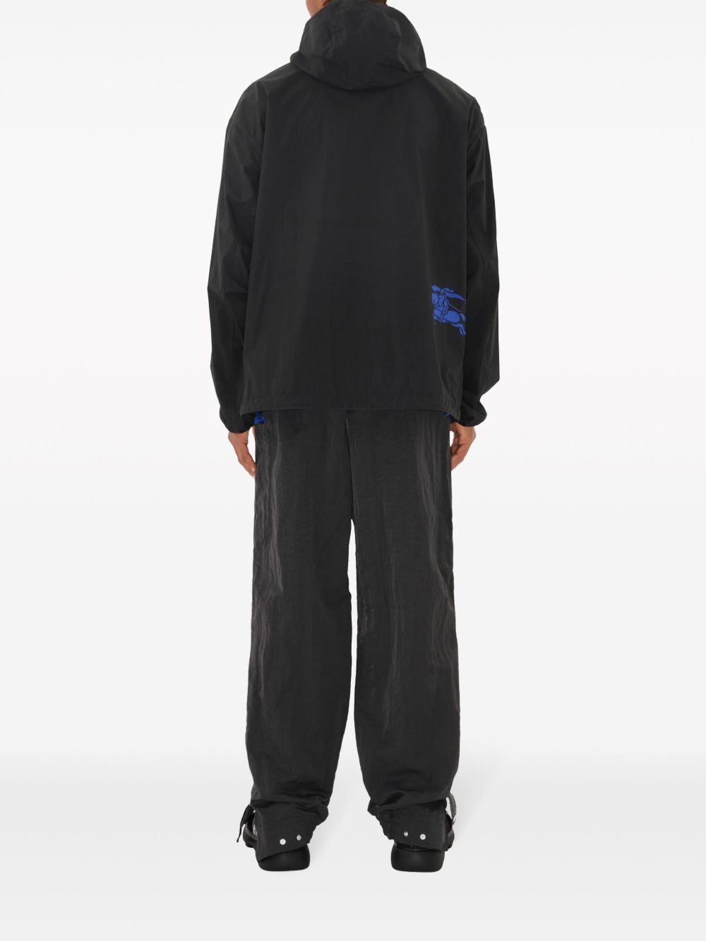 crinkled-finish straight-leg trousers - 4