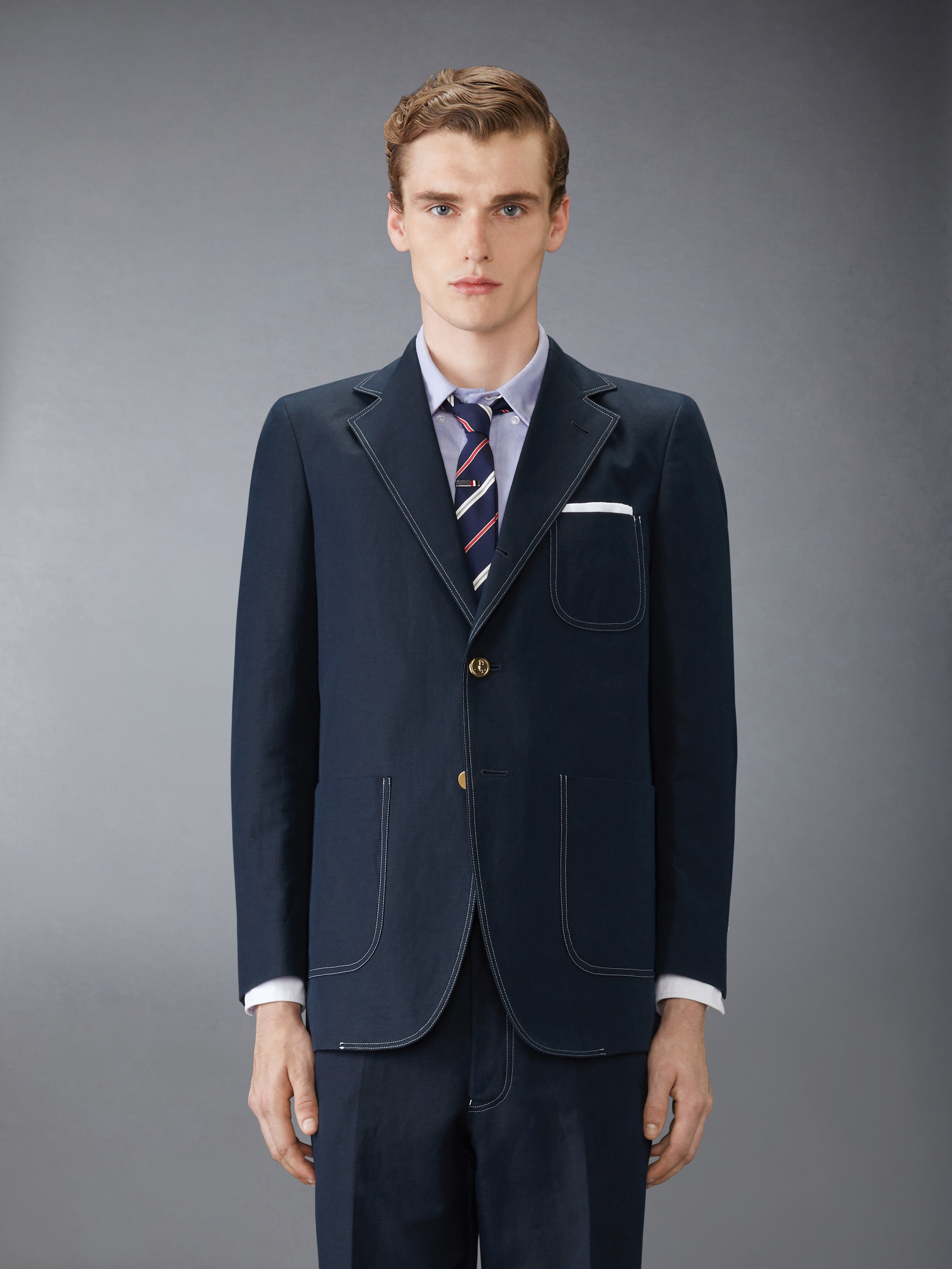 COTTON LINEN ELONGATED SPORT COAT - 2