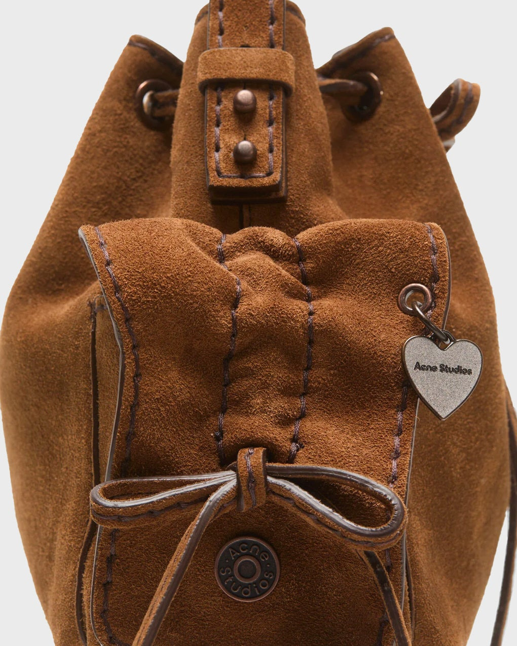 Bag Multipocket Mini Bucket Suede Cognac ONESIZE - 2