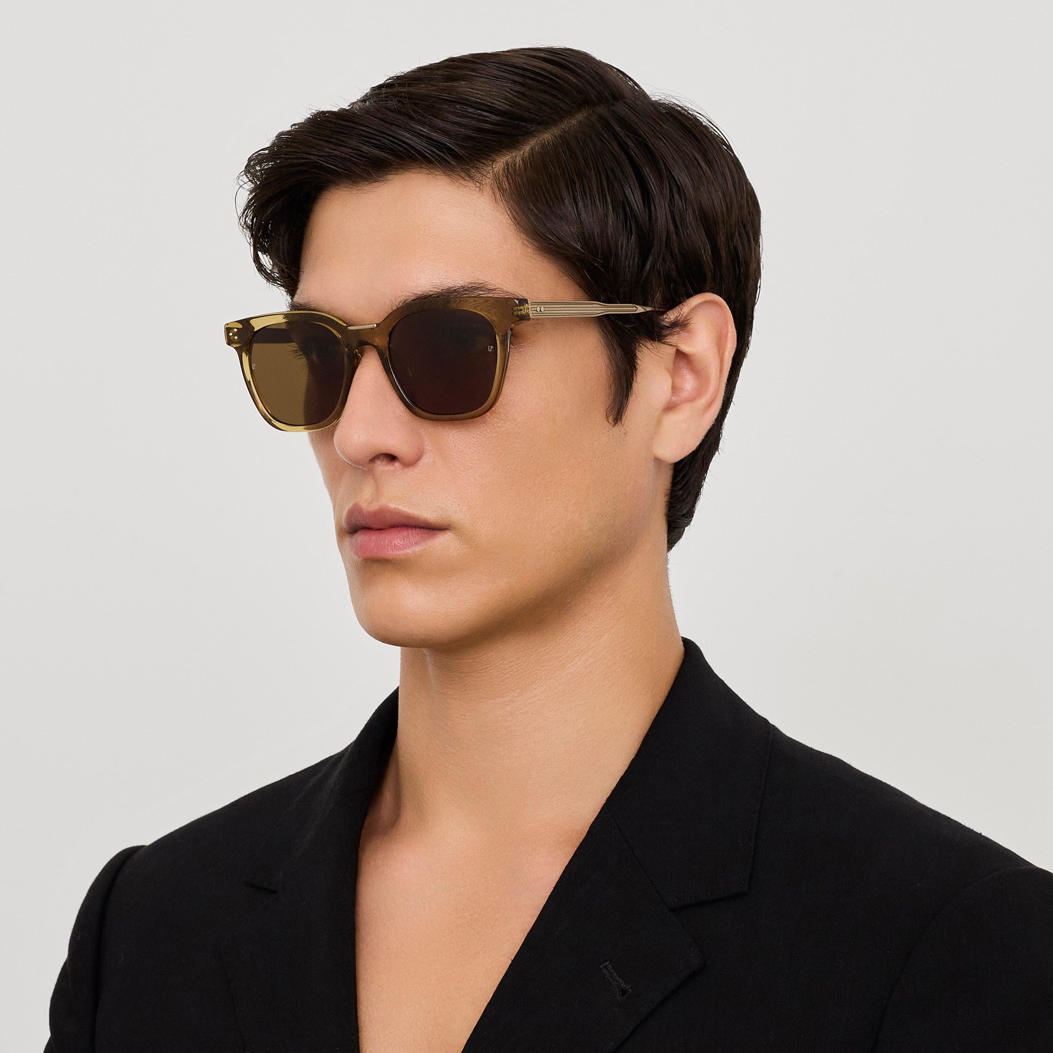Evan Sunglasses in Khaki and Gold - 5