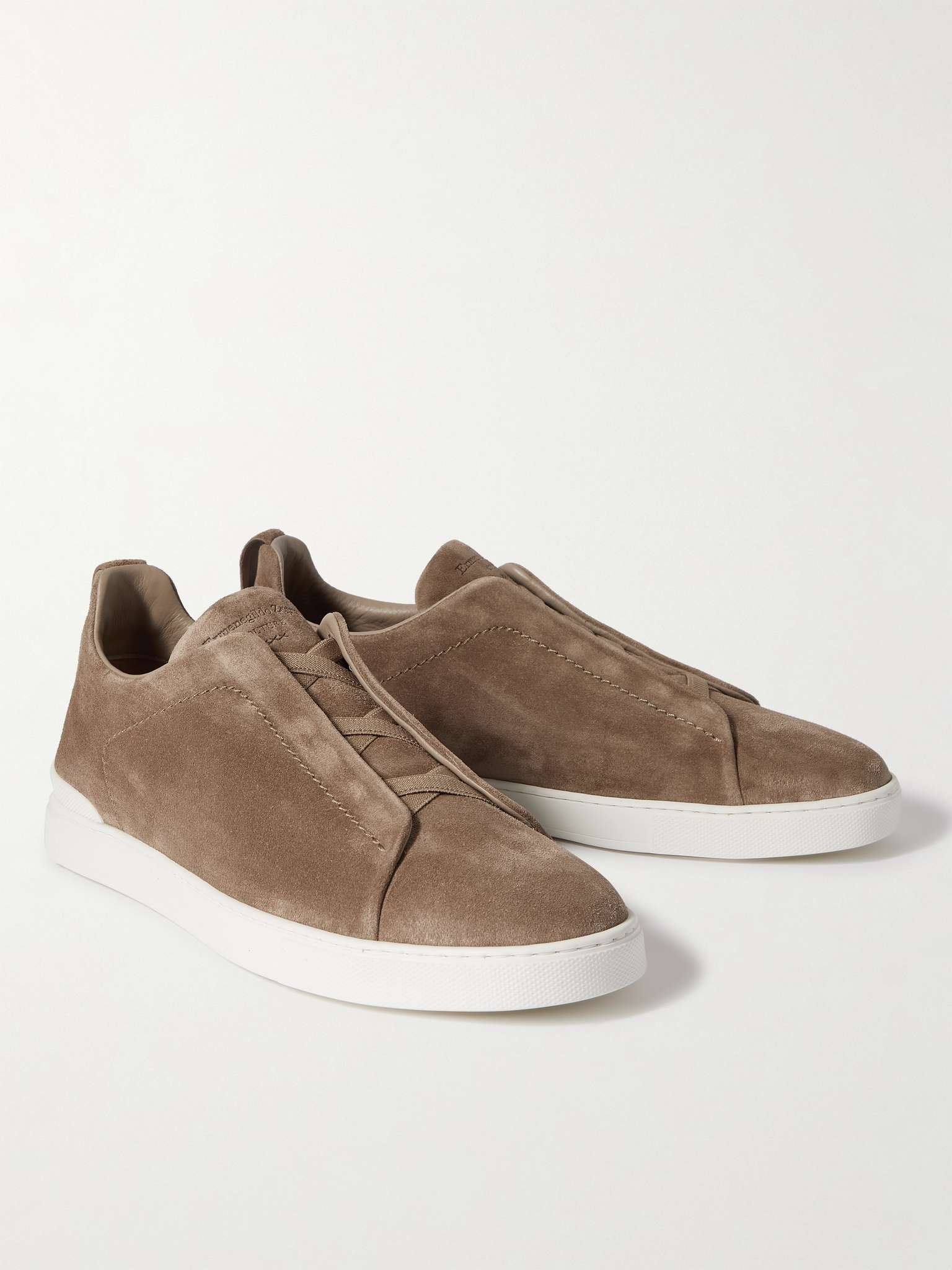 Suede Slip-On Sneakers - 4