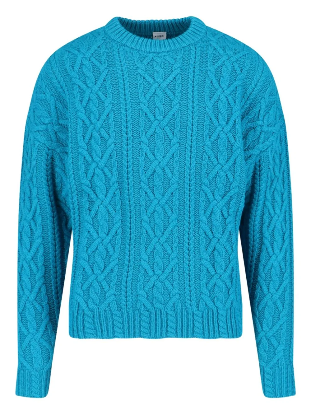 cable-knit crew-neck sweater - 1
