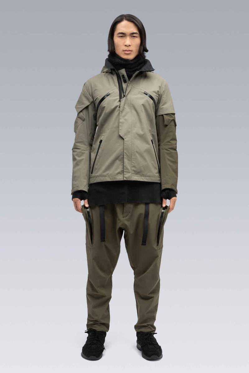 J1B-GT 3L Gore-Tex Pro Interops Jacket Dust / RAF Green (2 hoods: Dust & Black) - 1