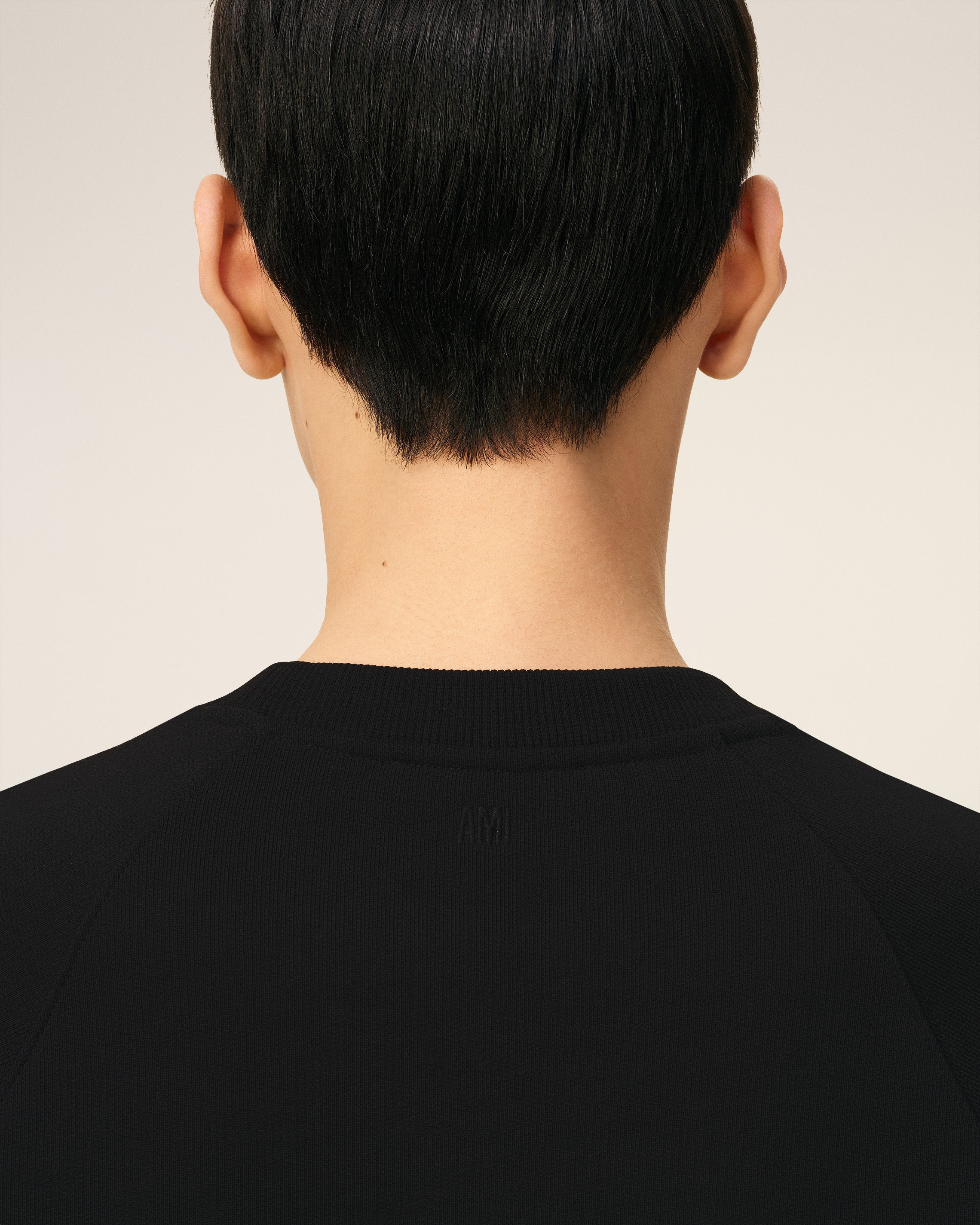 BLACK COTTON AMI DE COEUR SWEATSHIRT - 4