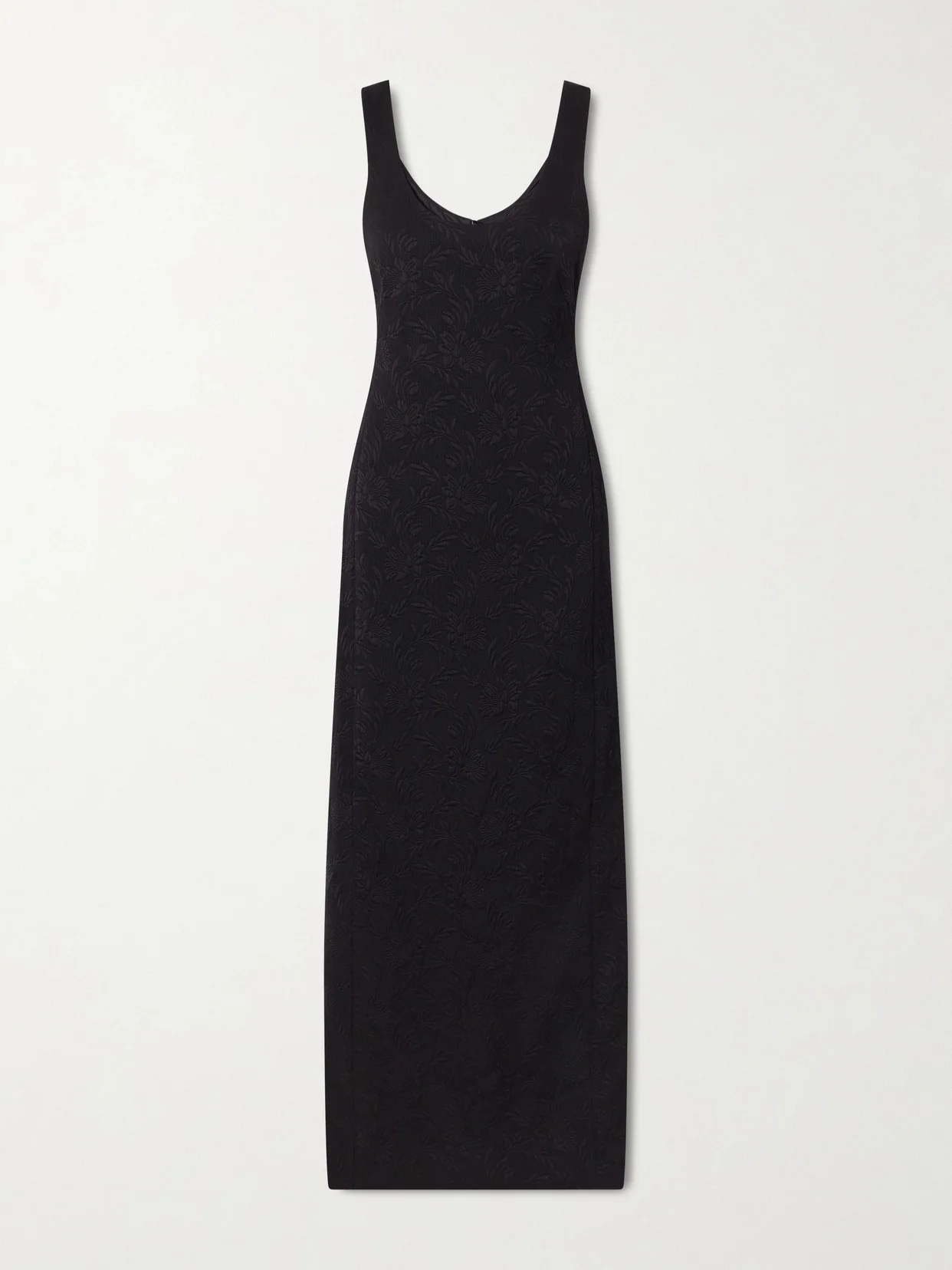 Floral-printed Jacquard Maxi Dress - 1