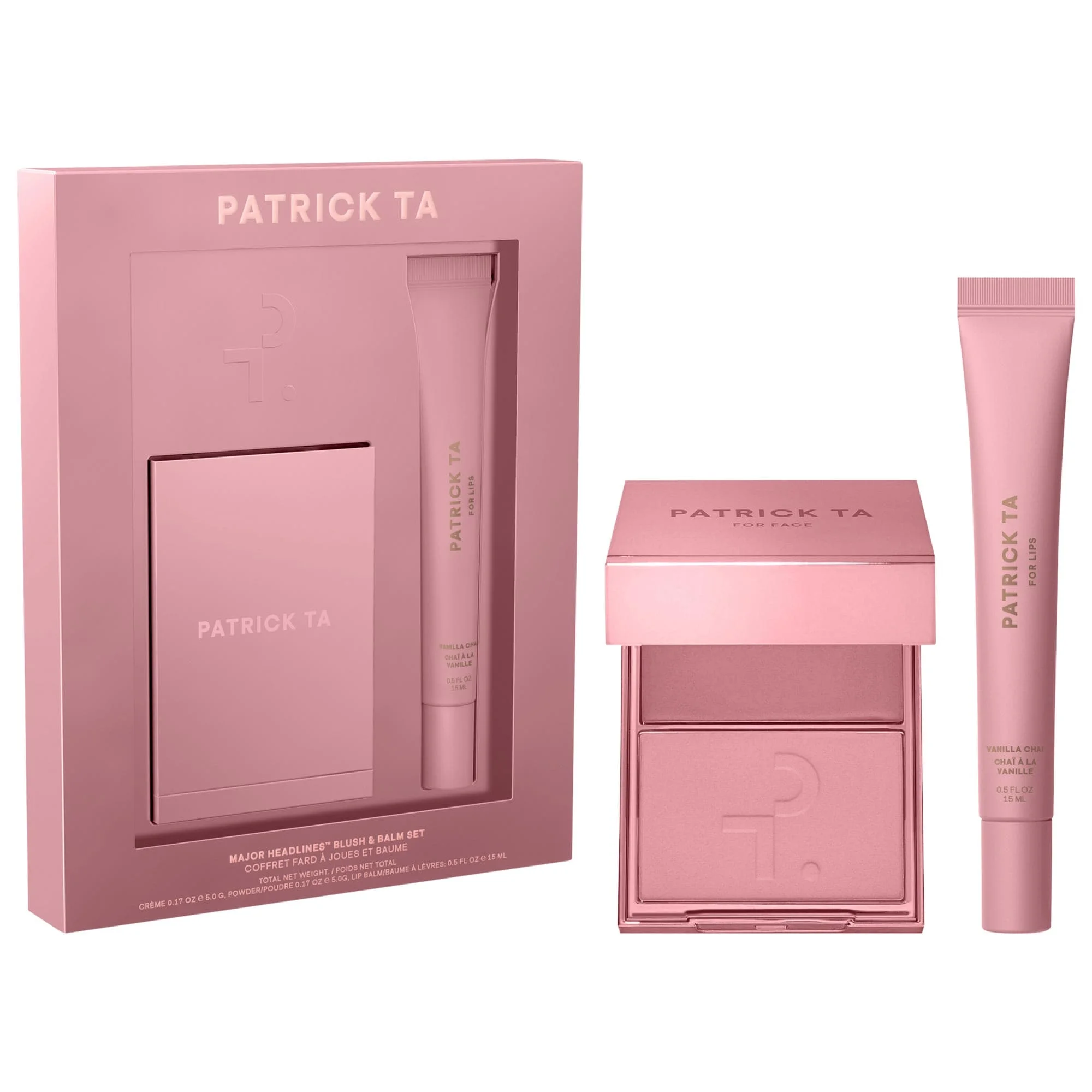 Major Headlines Double-Take Crème & Powder Blush Duo & Lip Balm Makeup Gift Set - 1