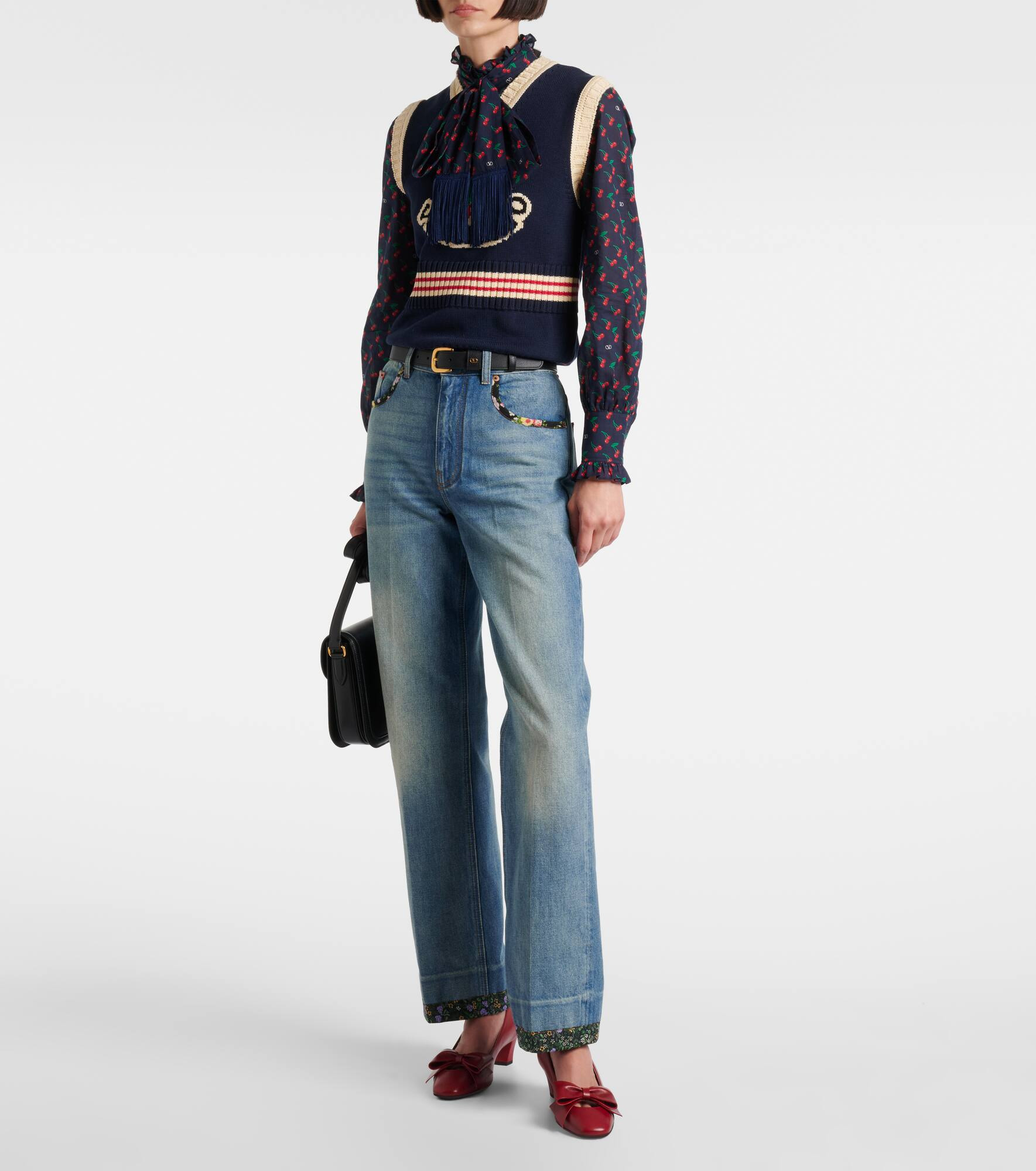 Chez Valentino cotton sweater vest - 2