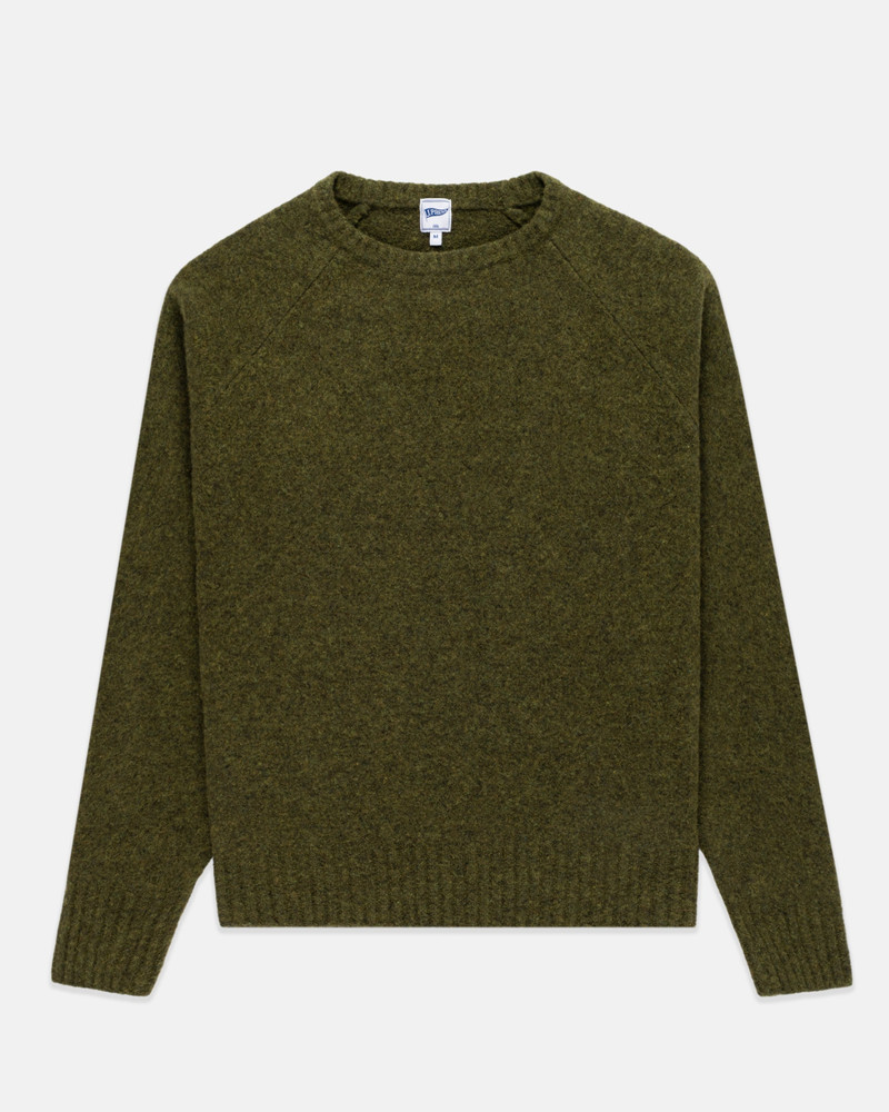 J. PRESS SOLID OLIVE CREWNECK SWEATER - TRIM FIT outlook