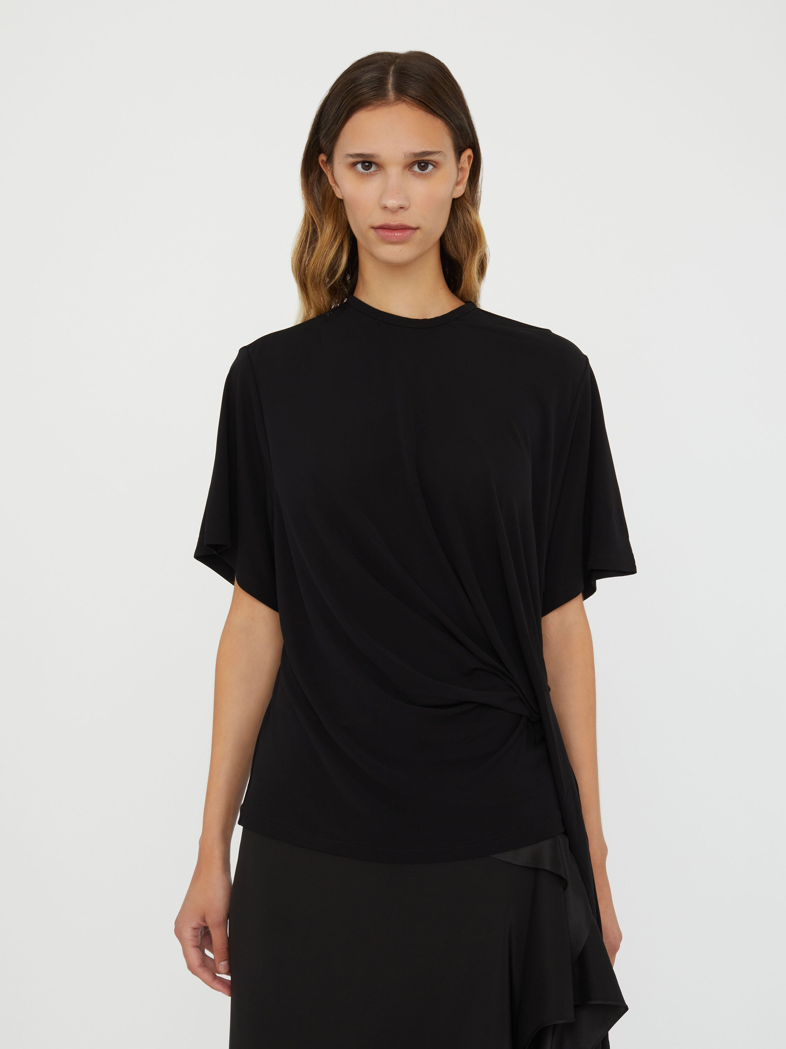 Side Cowl Drape Extension Tee - 1