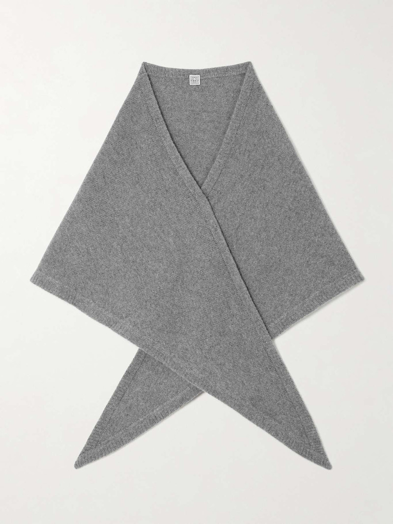 Triangle wool and cashmere-blend scarf 1
