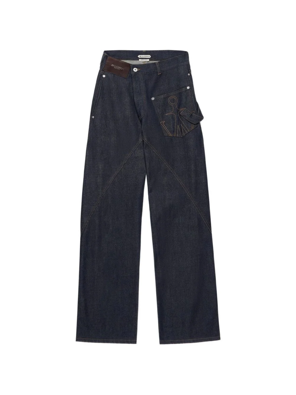 twisted workwear denim jeans - 1