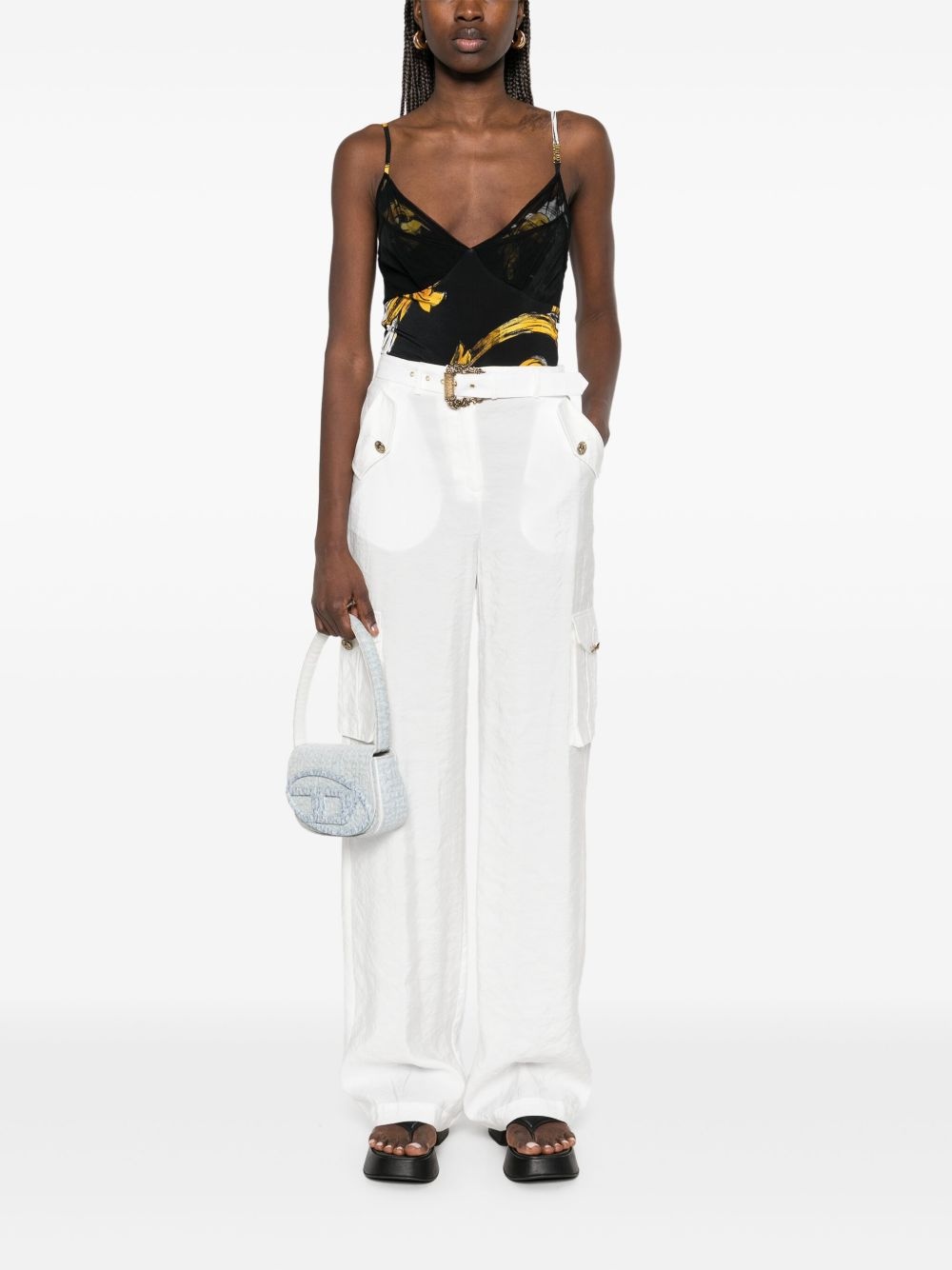 crinkled-finish cargo pants - 2
