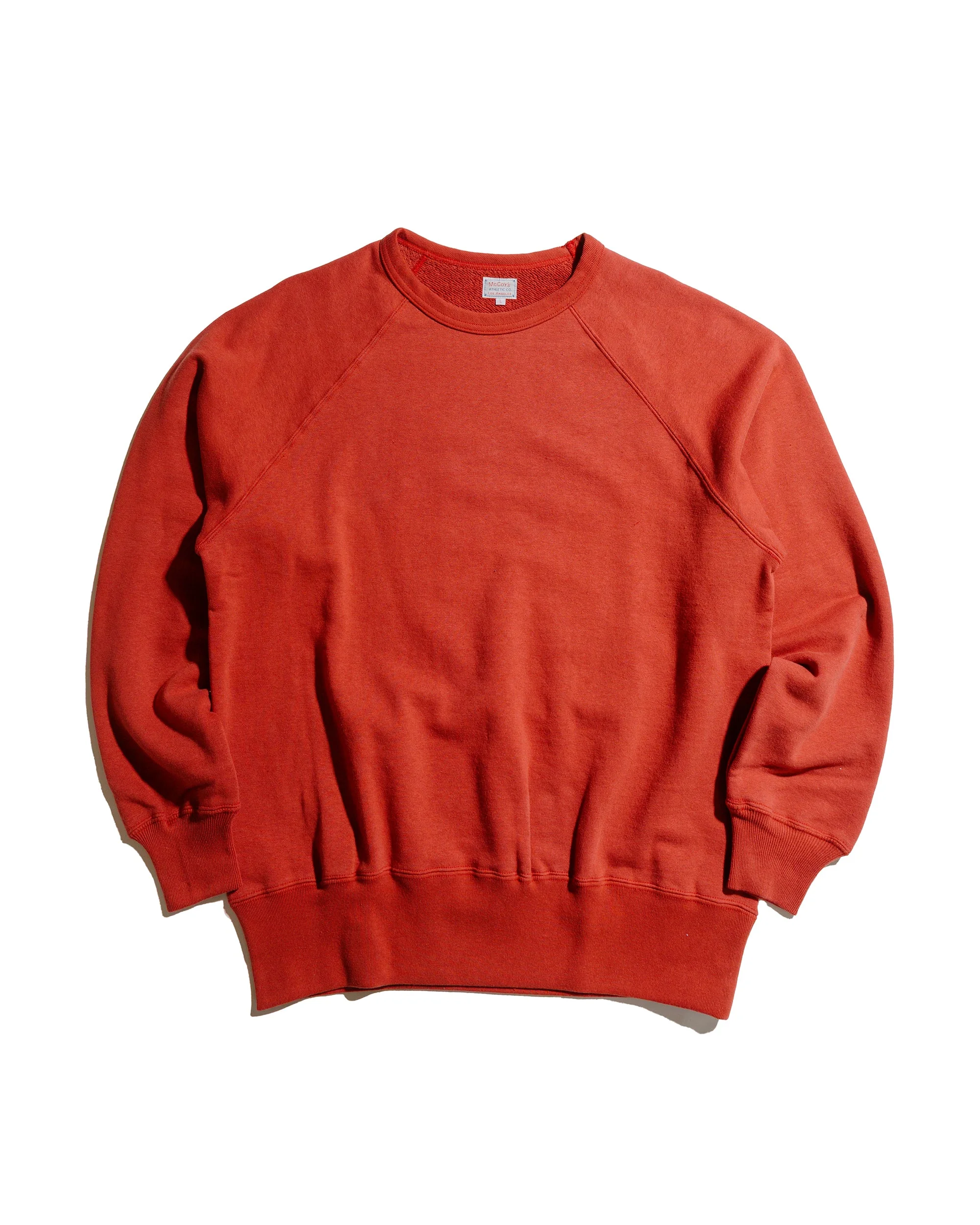 The Real McCoy’s MC24117 9 Oz. Loopwheel Raglan Sweatshirt Cherry - 1