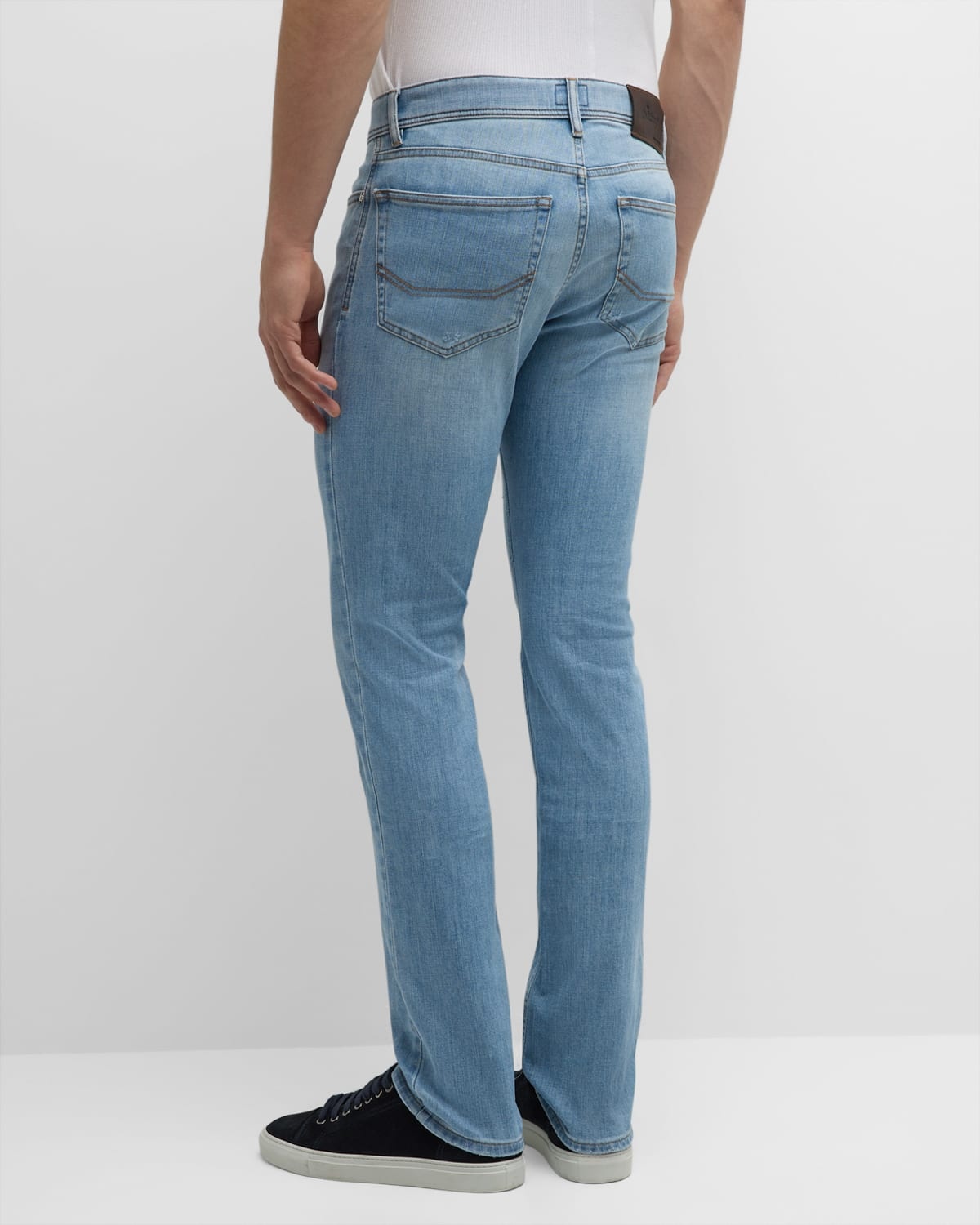 Men's Slim-Fit Light Wash Denim Jeans - 4