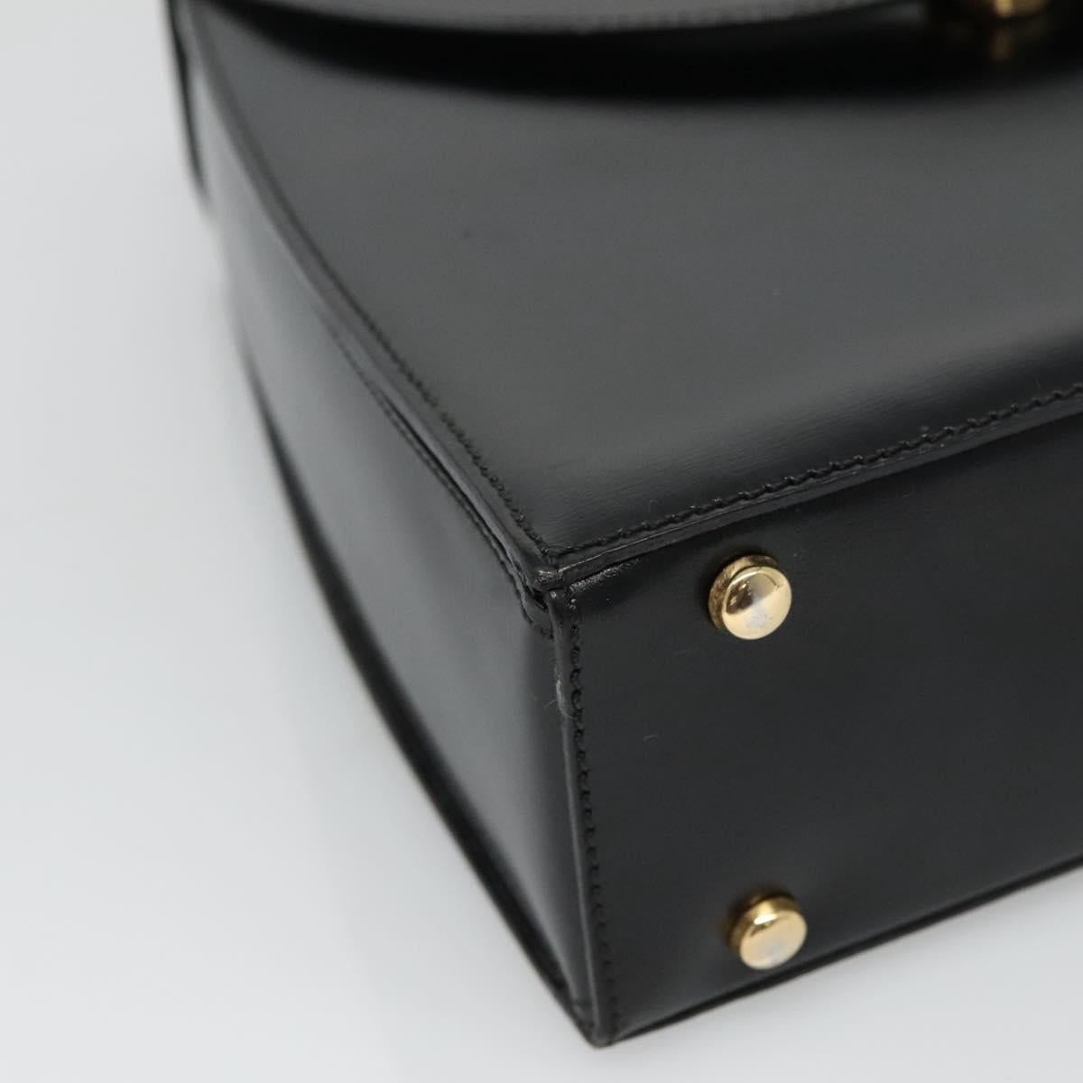 CELINE Hand Bag Leather Black - 11