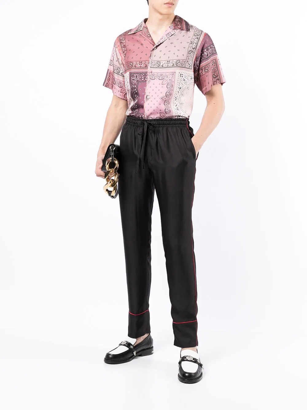 straight-leg silk trousers - 2