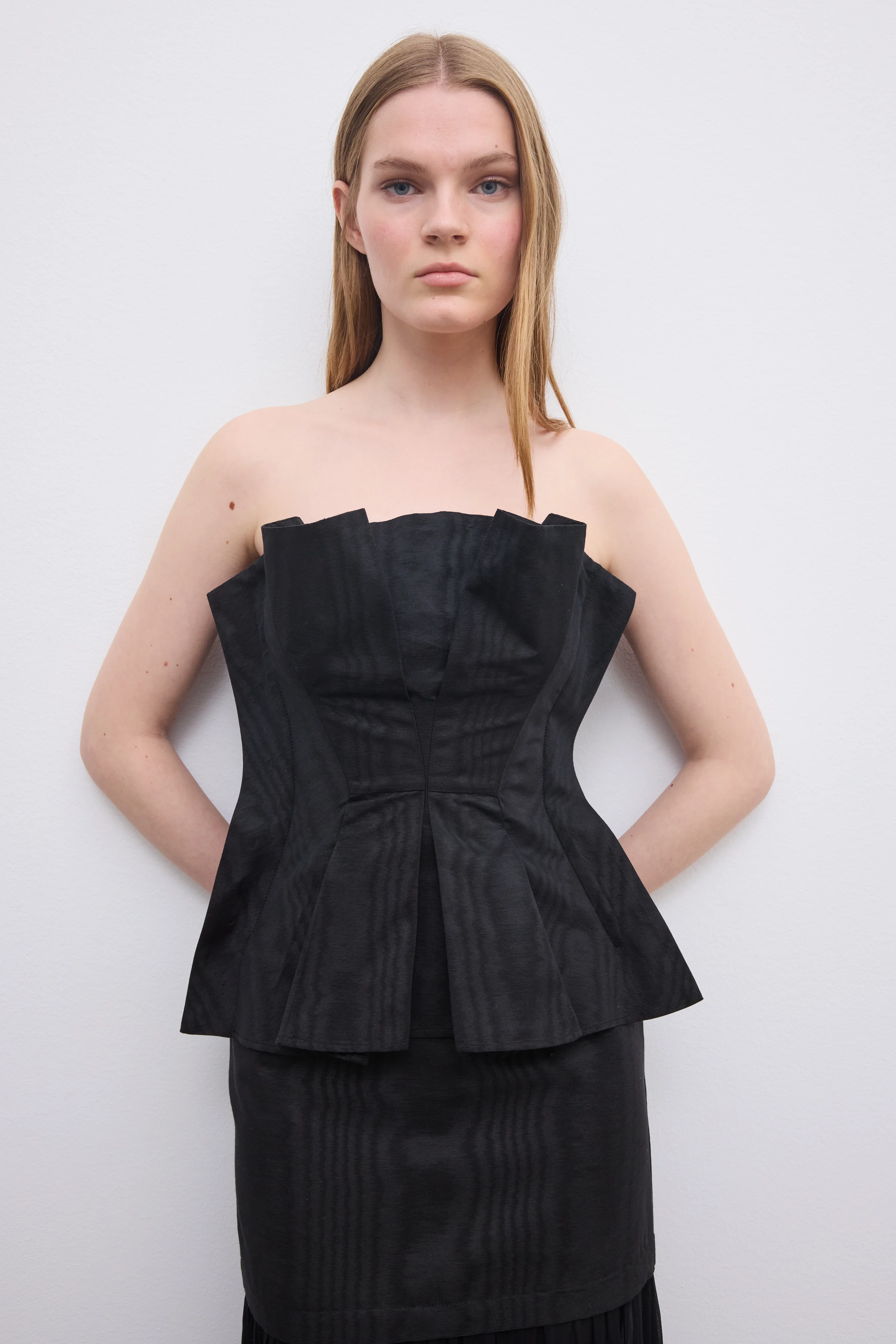 Jacquard pleated top - 1