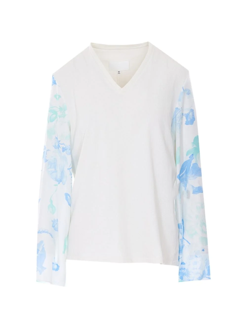 floral-print V-neck T-shirt - 1