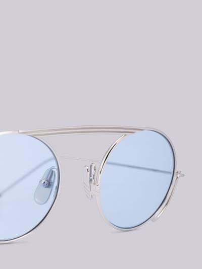 Thom Browne TB111 - Silver Round Sunglasses outlook