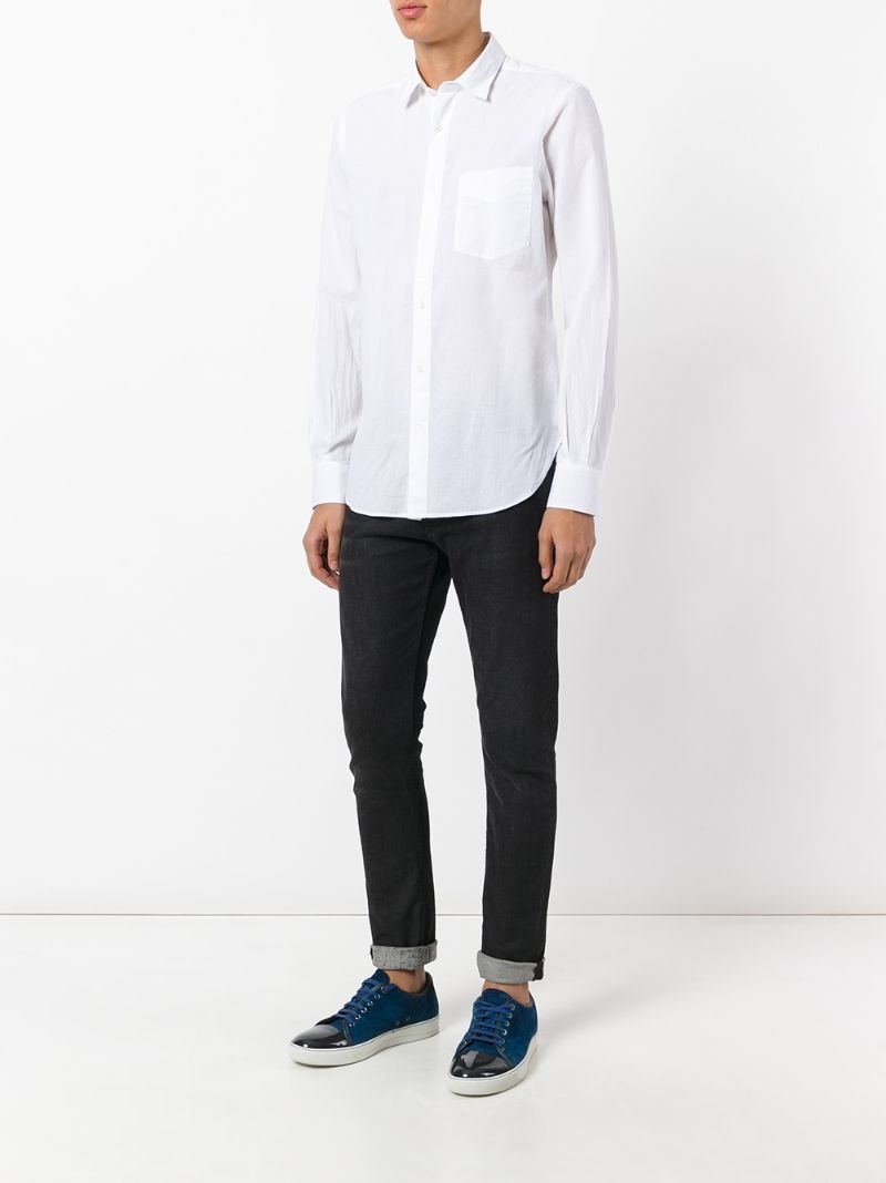 long-sleeved plain shirt - 2