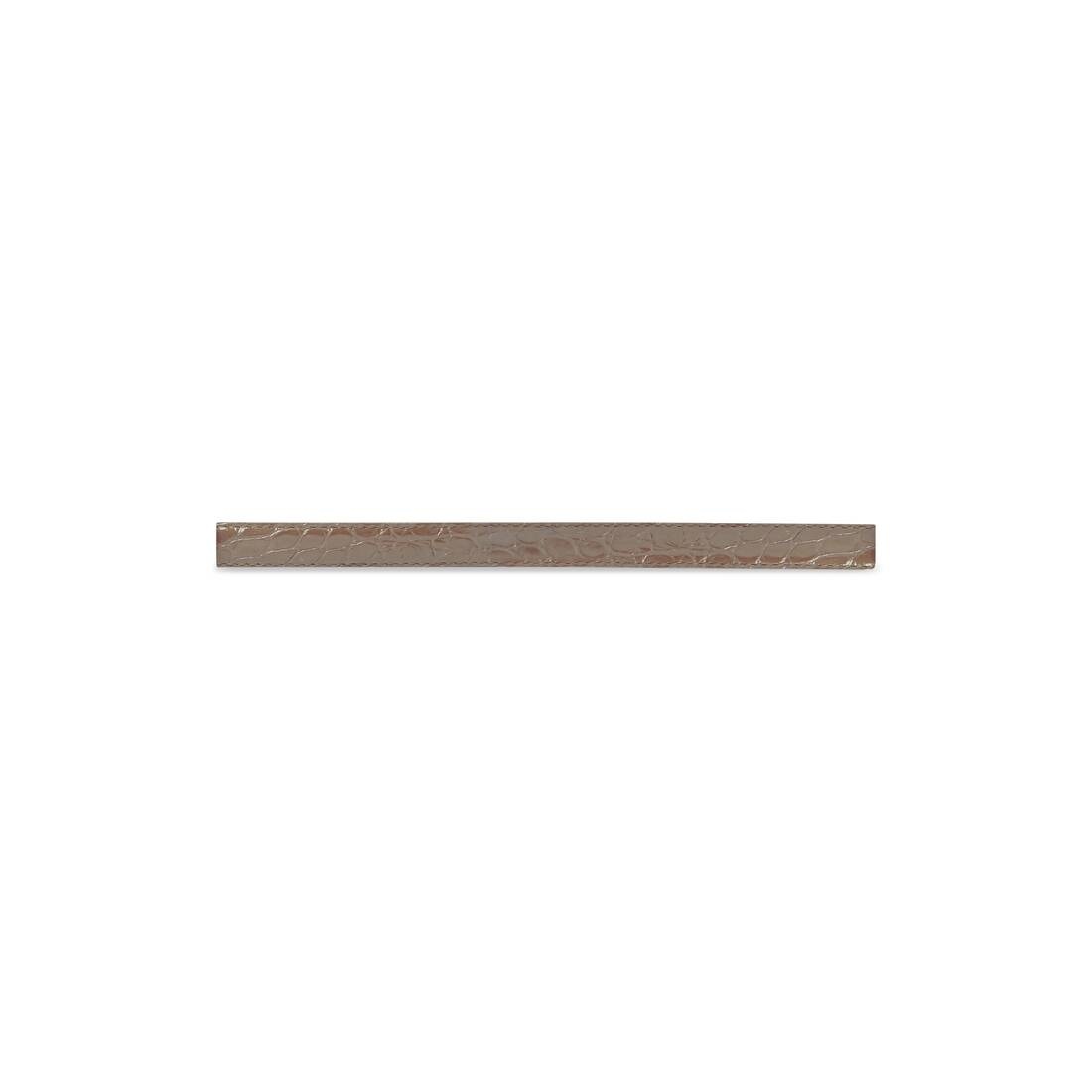 Women's Bb Extra Thin Belt in Mink Grey - 2
