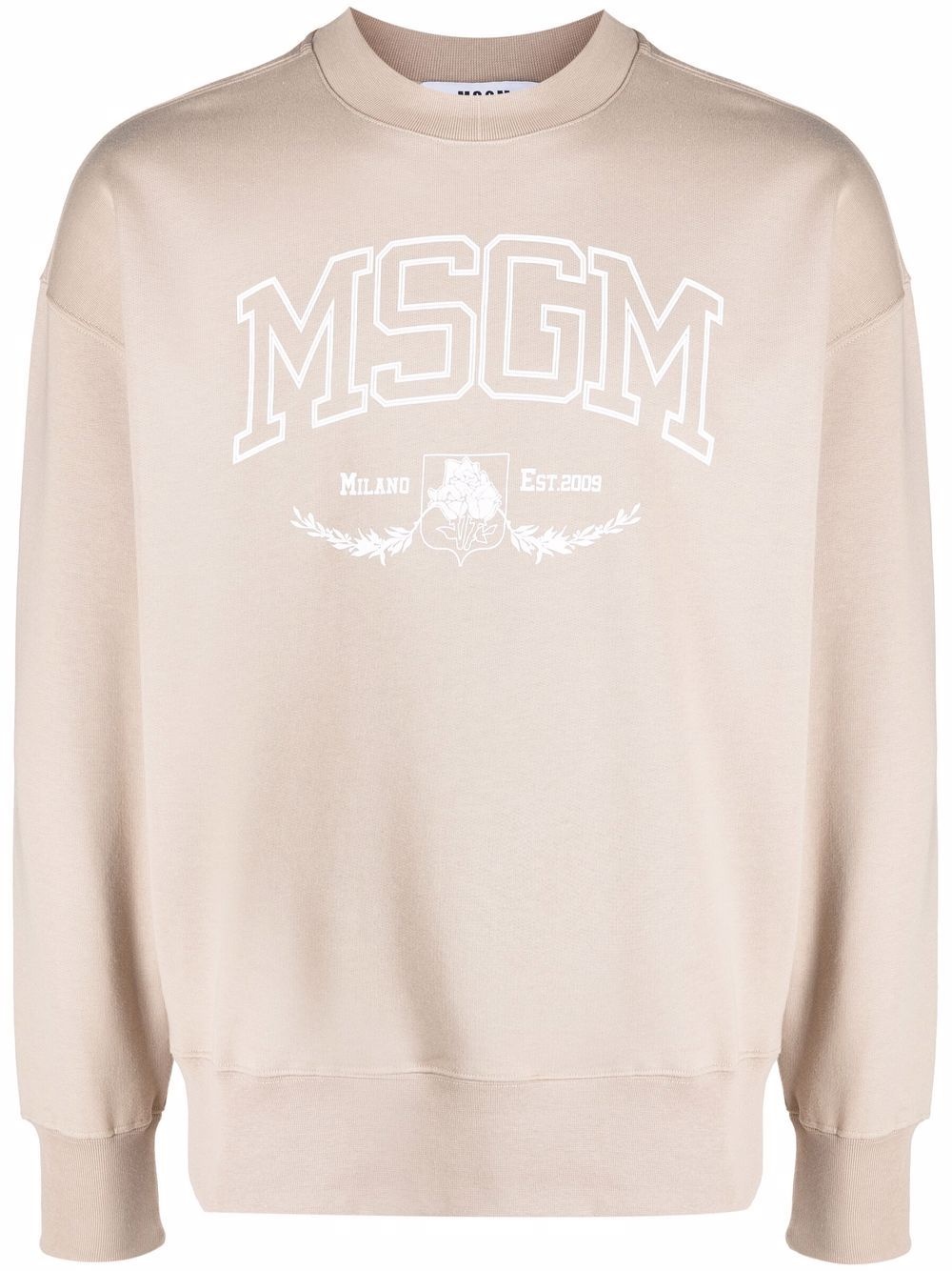 logo-print crewneck sweatshirt - 1