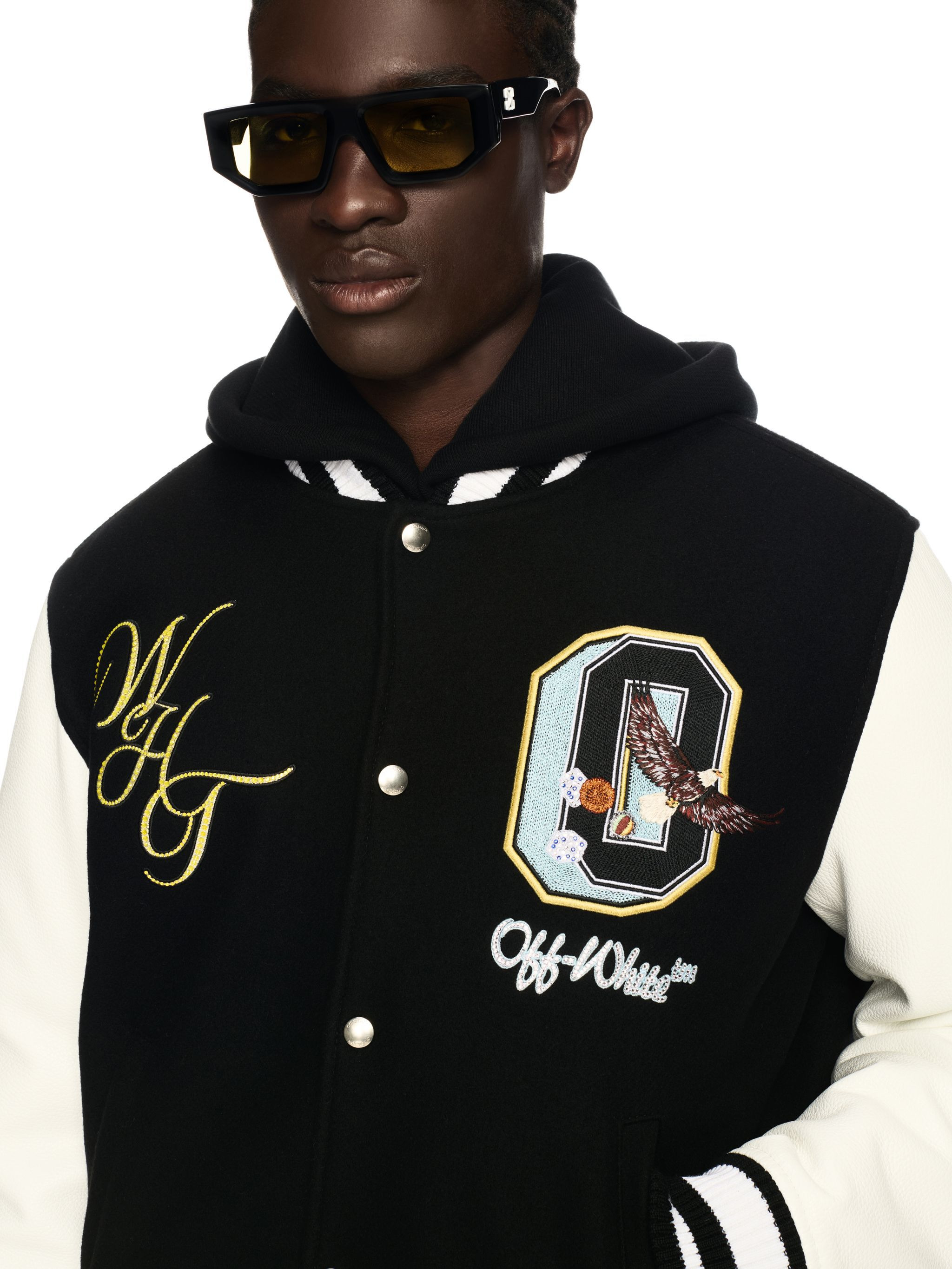 Fresco Leather/wool Varsity Jacket - 5