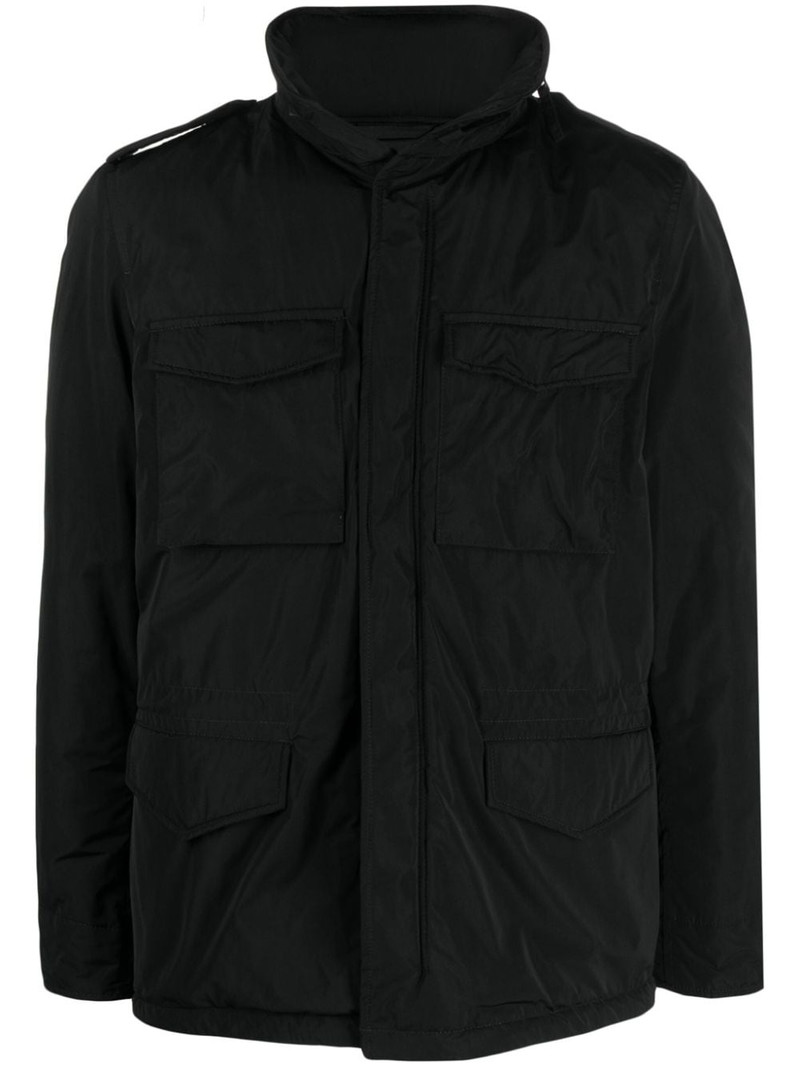 funnel-neck long-sleeve jacket 1