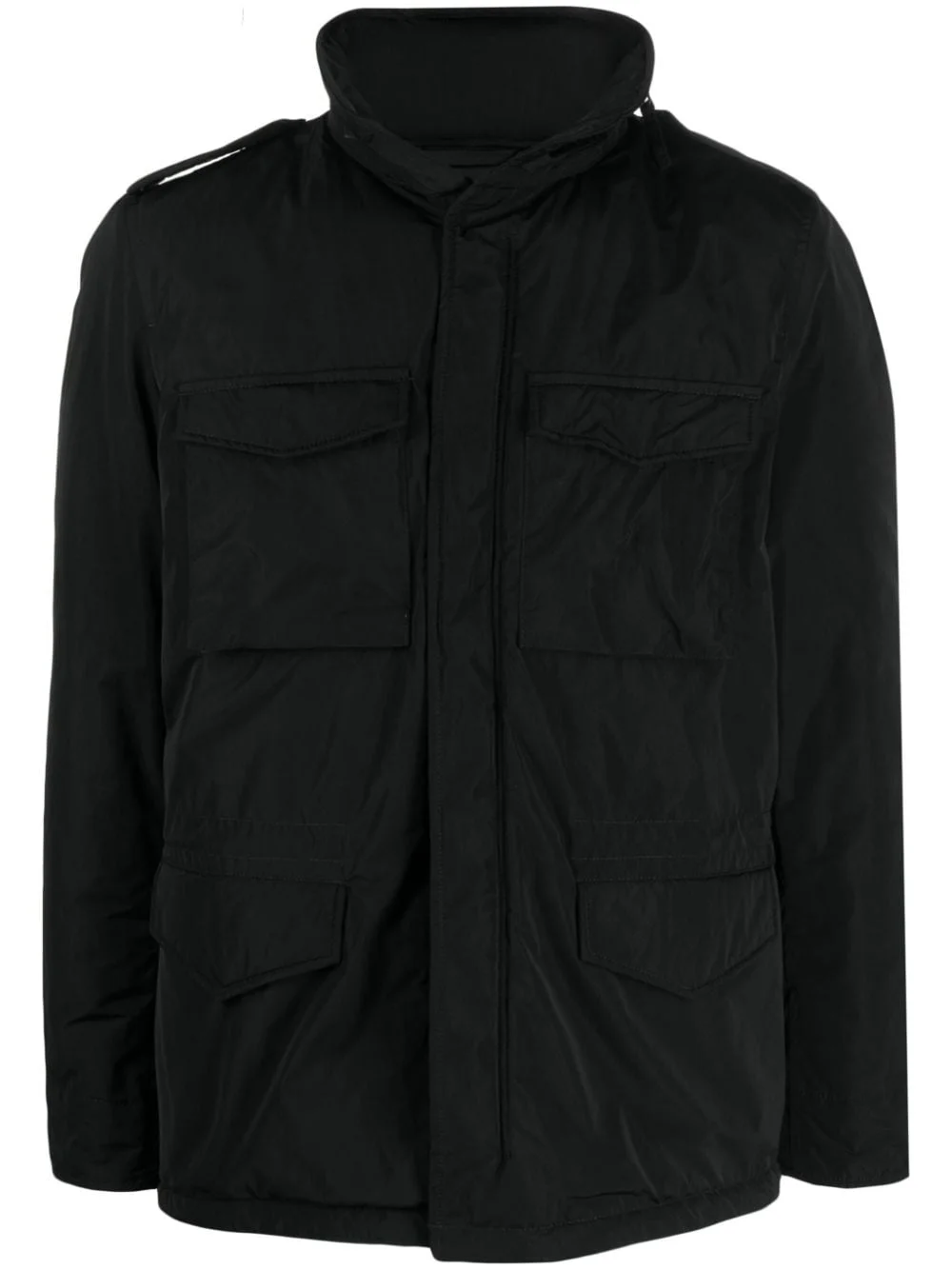 funnel-neck long-sleeve jacket - 1