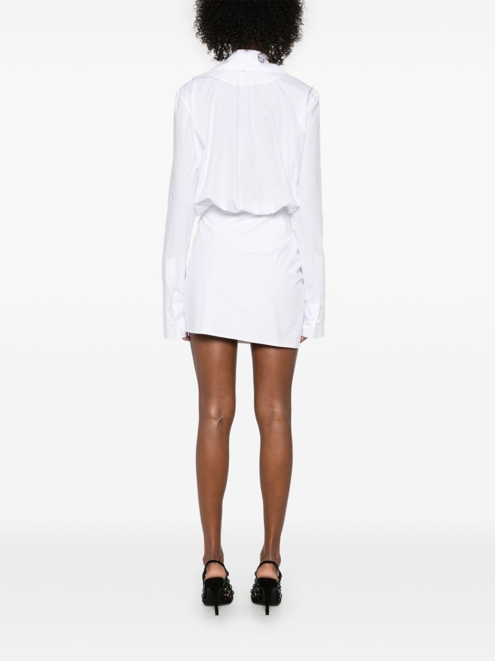 cotton shirt dress - 4