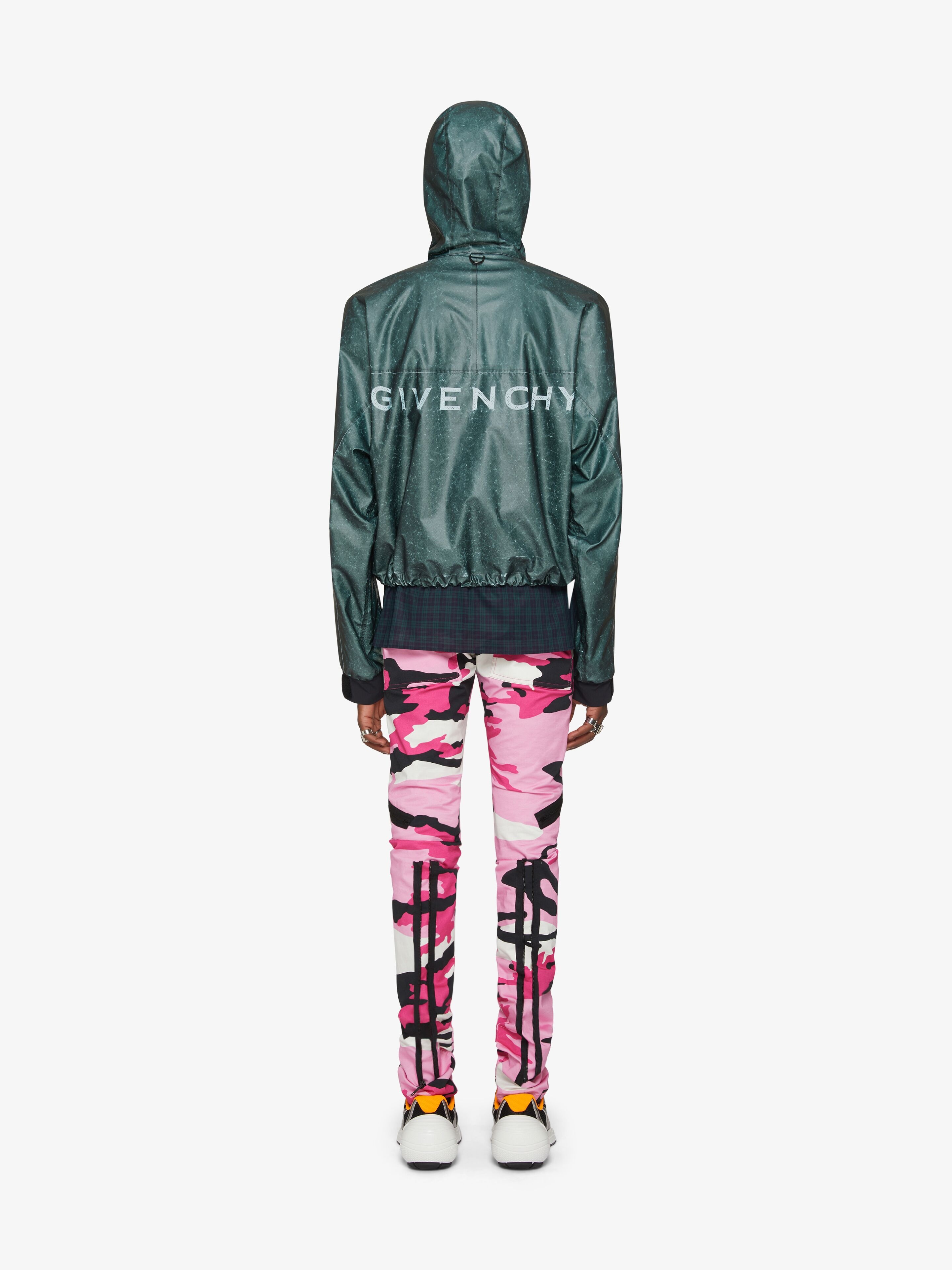 SKINNY CAMO PANTS IN COTTON WITH MULTI ZIPPERS - 4